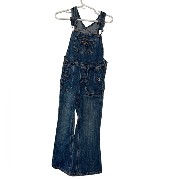 Oshkosh b’gosh Kids Denim Overalls vest back sz 3T - Picture 1 of 3